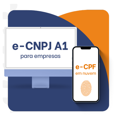 Certificado Digital e-CNPJ A1 para empresas + e-CPF em nuvem